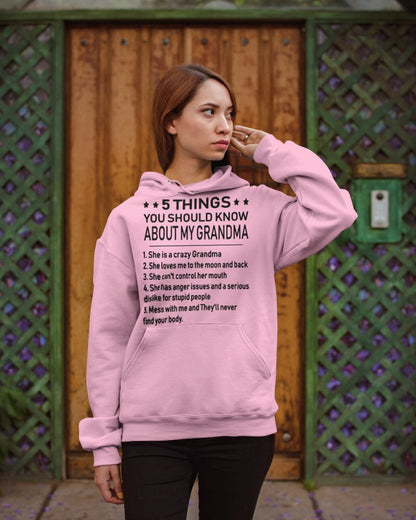 5 THINGS  YOU SHOULD KNOW ABOUT MY GRANDMA - Gift for granddaughter virgo00 (SKU10-18)