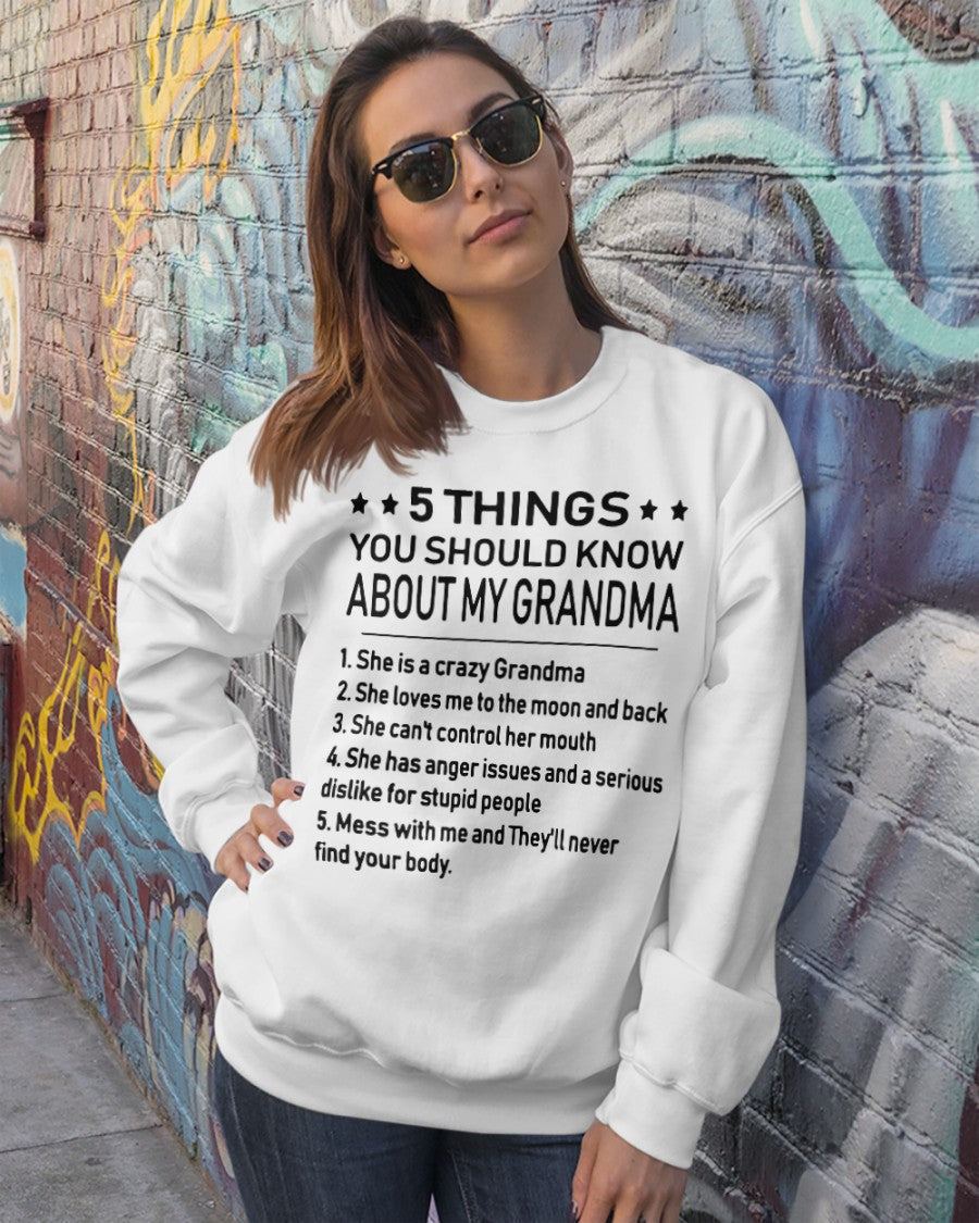 5 THINGS  YOU SHOULD KNOW ABOUT MY GRANDMA - Gift for granddaughter virgo00 (SKU10-18)