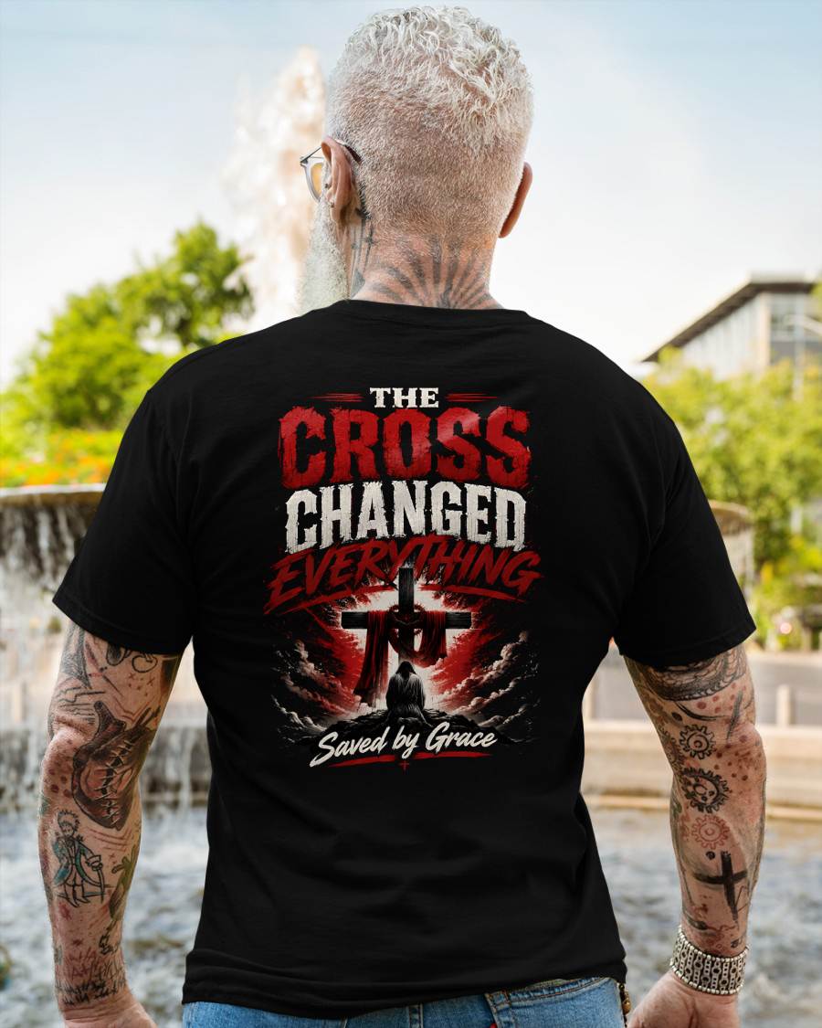THE CROSS CHANGED EVERYTHING - CHRISTIAN T-SHIRT - FOR MEN Virgo00 (SKU2608-78)