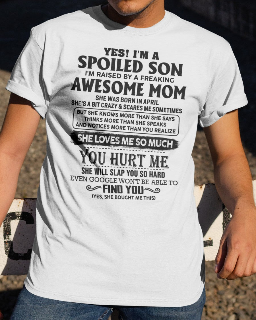 April - Awesome Mom - Perfect Gift For Son From Mom - virgo04 (SKU-SPW-04)