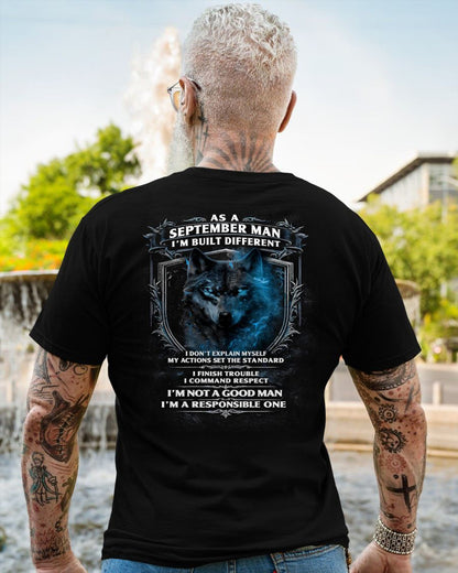 SEPTEMBER - BUILT DIFFERENT - BIRTHDAY T-SHIRT FOR MEN - Virgo09 (SKU12-301-09)