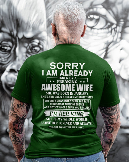 Awesome wife January - Perfect gift for husband from wife - Virgo01 (SKU68-79-01)