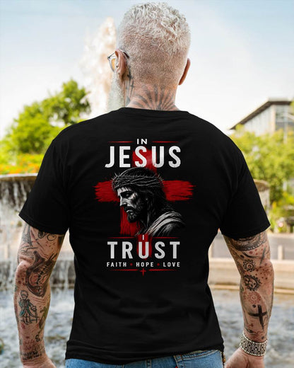 IN JESUS I TRUST Faith • Hope • Love - CHRISTIAN T-SHIRT - FOR MEN Virgo00 (SKU2608-80)
