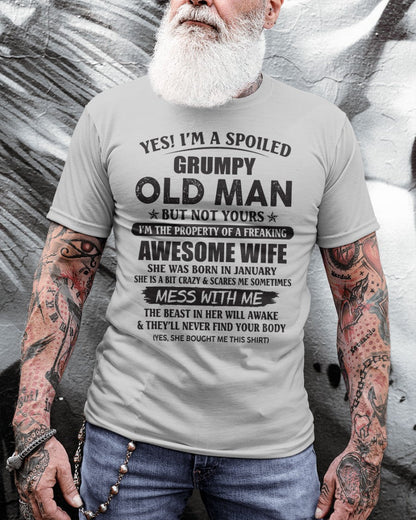 Awesome wife January - Perfect gift for husband From Wife - Virgo01 (SKU96-68-01)