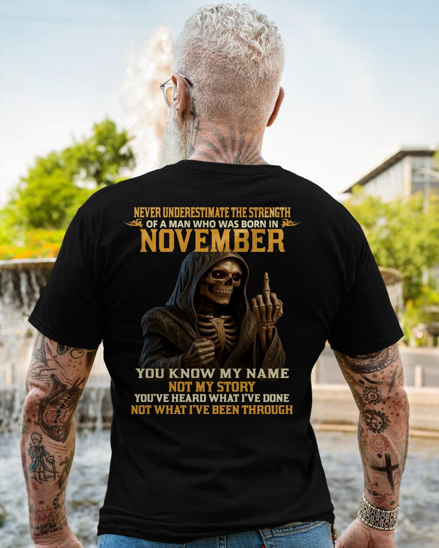 NOVEMBER - NEVER UNDERESTIMATE - BIRTHDAY T-SHIRT FOR MEN - Virgo11 (SKU26T-01-06-11)