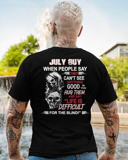 JULY -  HUG THEM AND SAY... - BIRTHDAY T-SHIRT FOR MEN - Virgo07 (SKU12-253-07)
