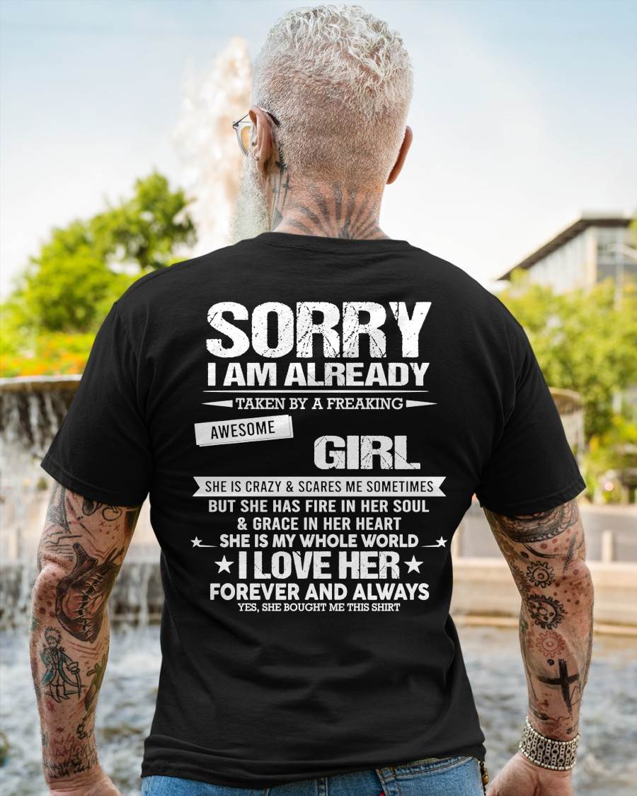 SORRY I AM ALREADY TAKEN BY A FREAKING AWESOME GIRL - FROM WIFE - virgo00 (SKU12-298-00)