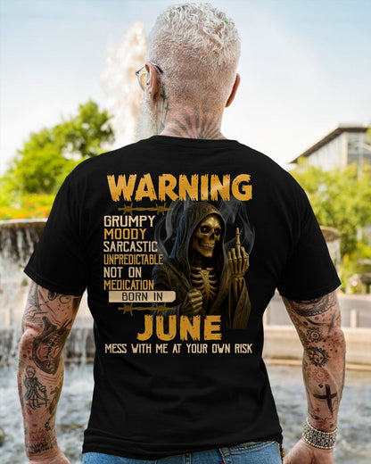 JUNE - WARNING GRUMPY MOODY - BIRTHDAY T-SHIRT FOR MEN - Virgo06 (SKU26T-01-07-06)