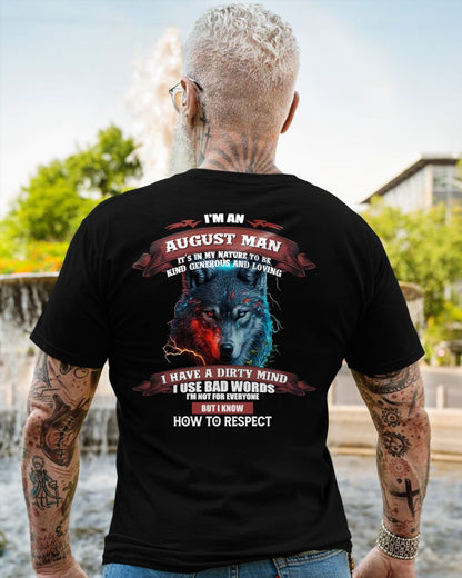 AUGUST - KNOW HOW TO RESPECT - BIRTHDAY T-SHIRT FOR MEN - Virgo08 (SKU12-162-08)
