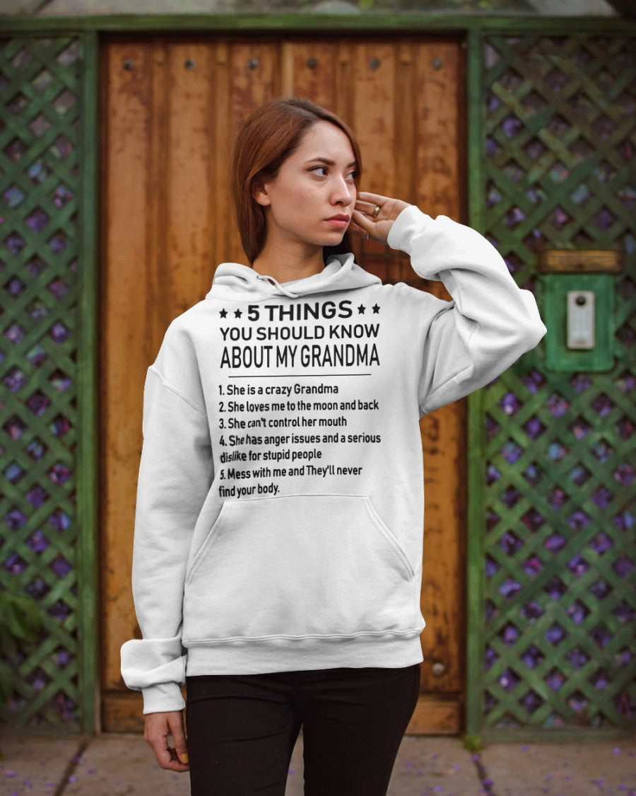 5 THINGS  YOU SHOULD KNOW ABOUT MY GRANDMA - Gift for granddaughter virgo00 (SKU10-18)