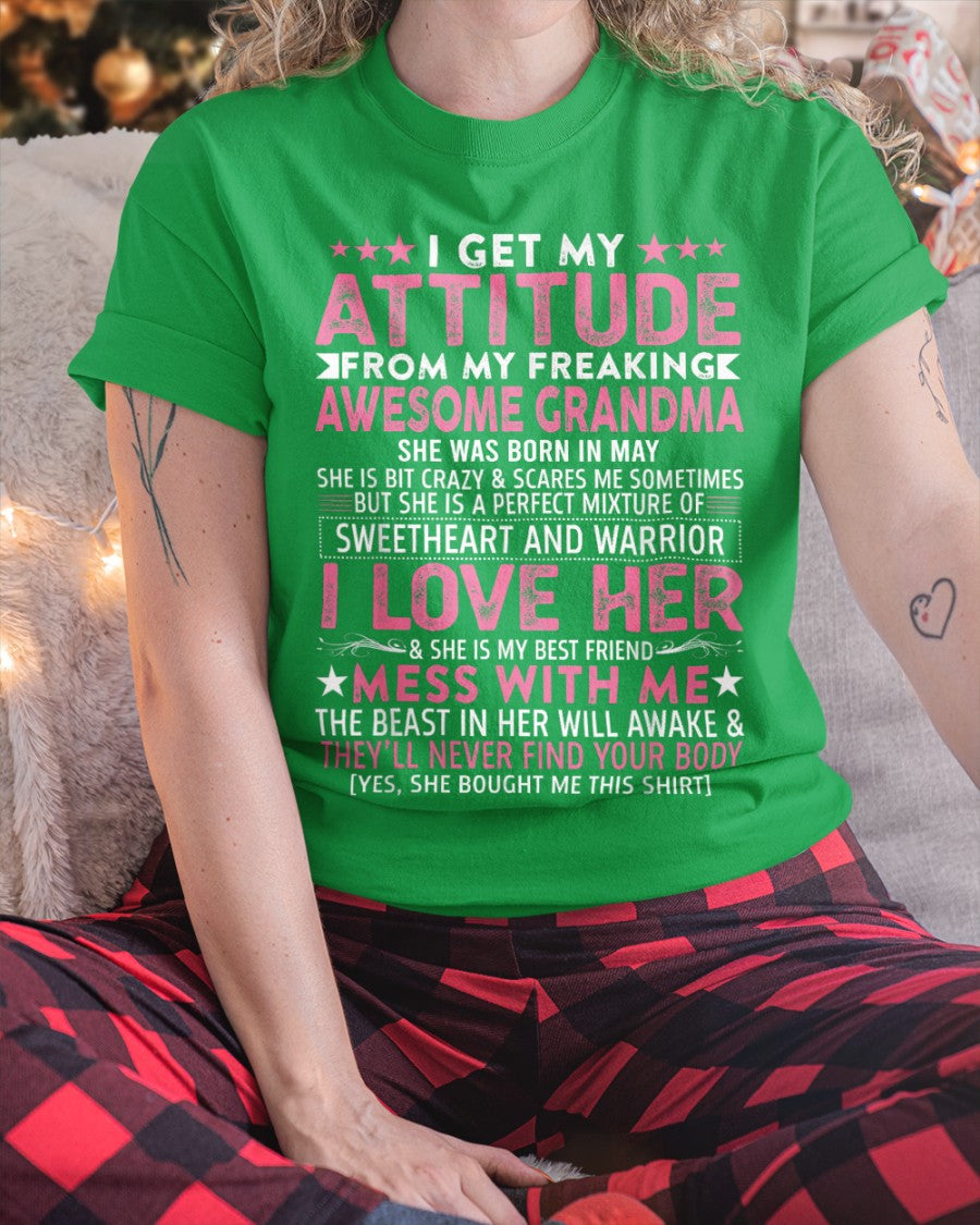 I GET MY ATTITUDE FROM MY GRANDMA MAY EDITION – FROM GRANDMA TO GRANDDAUGHTER virgo05 (SKU07-163-05)