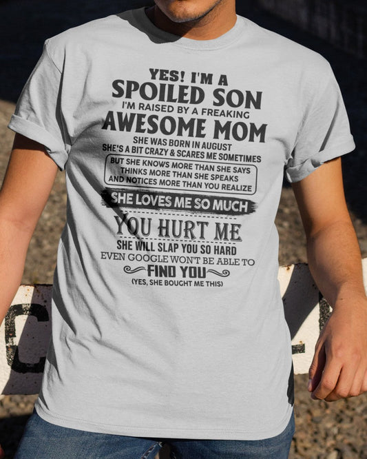 August - Awesome Mom - Perfect Gift For Son From Mom - virgo08 (SKU-SPW-08)