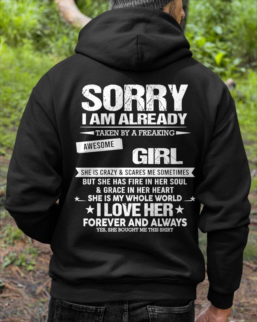 SORRY I AM ALREADY TAKEN BY A FREAKING AWESOME GIRL - FROM WIFE - virgo00 (SKU12-298-00)