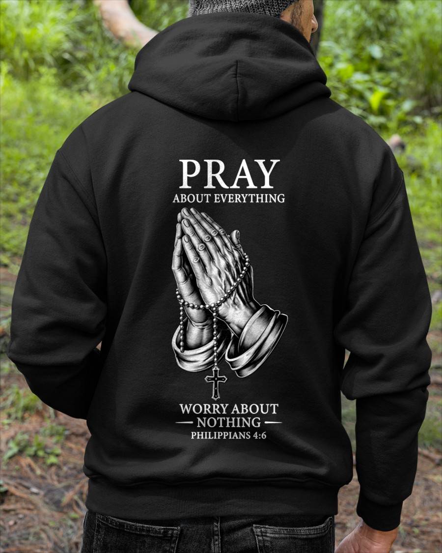 Christian T-Shirt Pray About Everything - For Men - Virgo00 (SKU2607-335)
