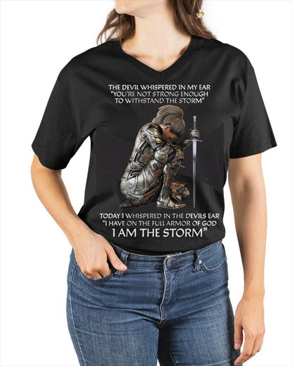 Women's T-shirt with Bible verse and cross symbol - For women - Virgo00 (SKU2707-NI-02)