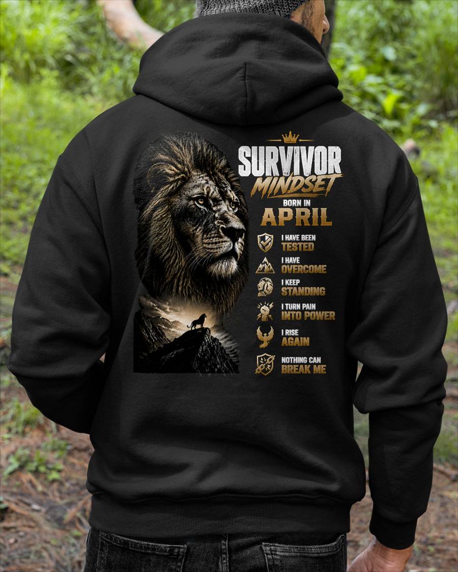 APRIL SHIRT Survivor Mindset - For Men - Virgo04 (SKU2608-659-04)