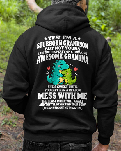 SHIRT Stubborn Grandson Of An Awesome Grandma - From Grandma - To Grandson - Virgo00 (SKU2610-59-00)
