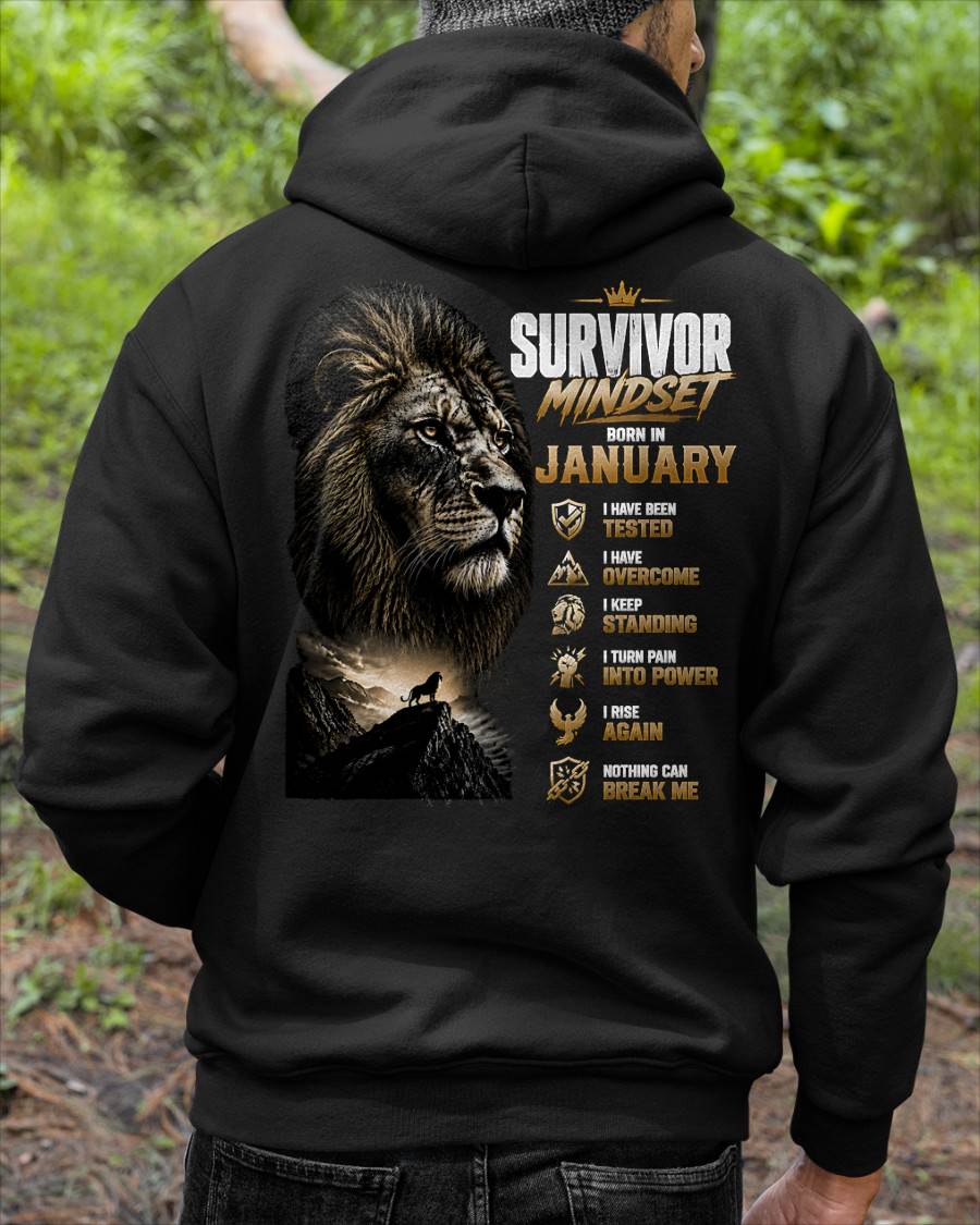 JANUARY SHIRT Survivor Mindset - For Men - Virgo01 (SKU2608-659-01)