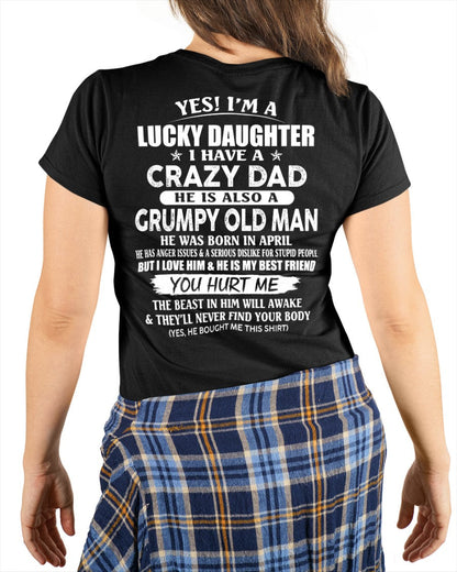 April - Awesome Grumpy Old Dad - Special gift for your daughter From Dad - Virgo04 (SKU10-50-04)