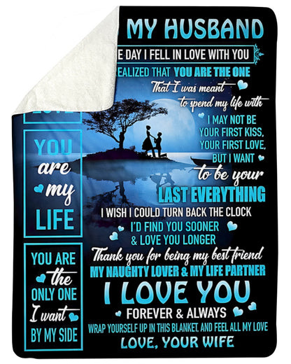 To My Husband Blanket – A Love That Feels Like Home From Wife (SKU2603-230)