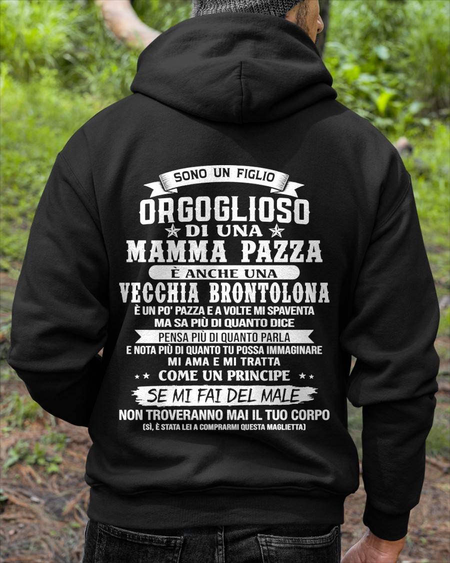SHIRT, ORGOGLIOSO DI UNA MAMMA PAZZA – DALLA MAMMA AL FIGLIO – VIRGO00 (SKU2606-204-00)
