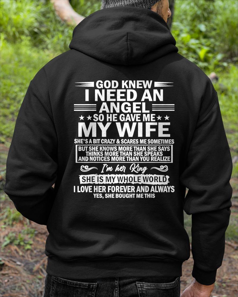 GOD KNEW I NEED AN  ANGEL SO HE GAVE ME MY WIFE - FROM WIFE - virgo00  (SKU2603-302-00)