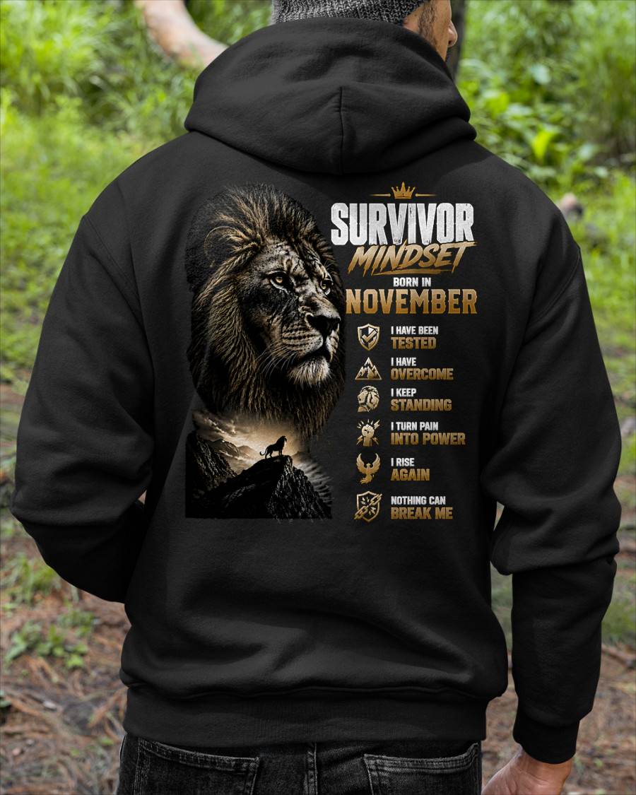 NOVEMBER SHIRT Survivor Mindset - For Men - Virgo11 (SKU2608-659-11)