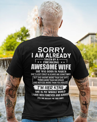 Awesome wife March - Perfect gift for husband from wife - Virgo03 (SKU68-79-03)