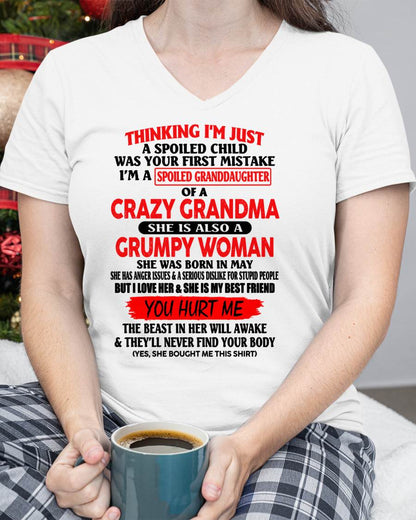 MAY SHIRT, I'm A Spoiled Granddaughter - Virgo05 (SKU2608-347-05)
