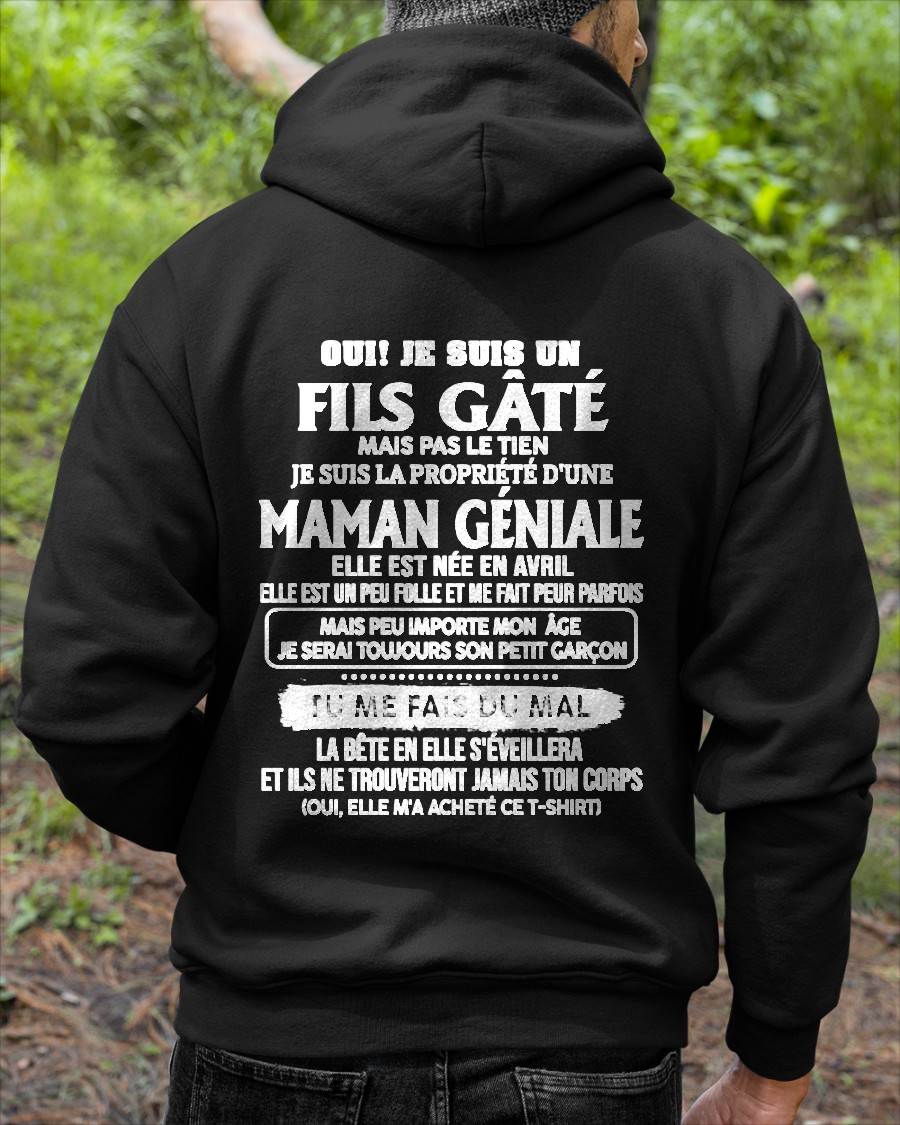 AVRIL T-SHIRT, JE SUIS UN FILS GÂTÉ - DE MAMAN À SON FILS - VIRGO04 (SKU2606-225-04)