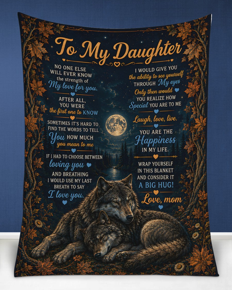 TO MY DAUGHTER - GIFT FOR DAUGHTER - Sherpa Fleece Blanket From Mom (SKU2607-212)