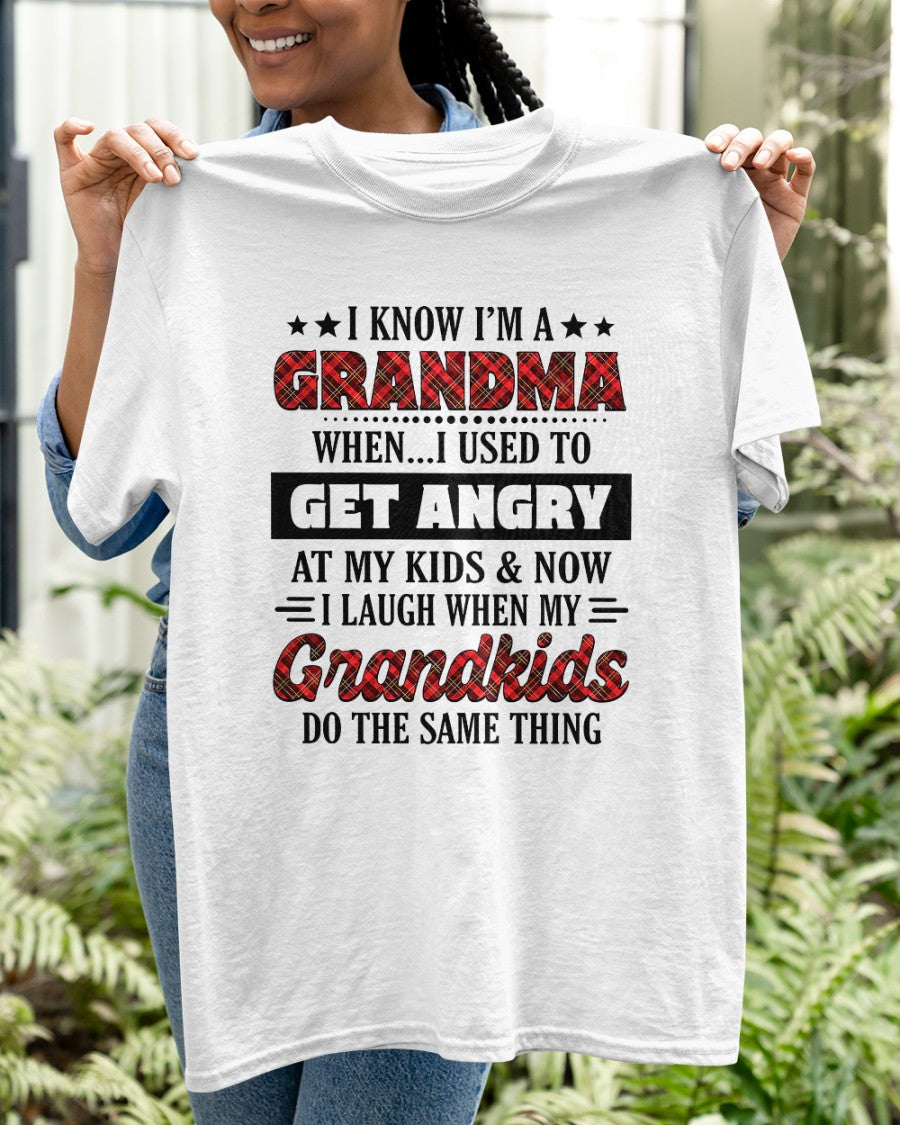 KNOW I'M A GRANDMA WHEN... I USED TO GET ANGRY AT MY KIDS & NOW I LAUGH WHEN MY GRANDKIDS DO THE SAME THING - from grandma virgo00 (SKU07-111)