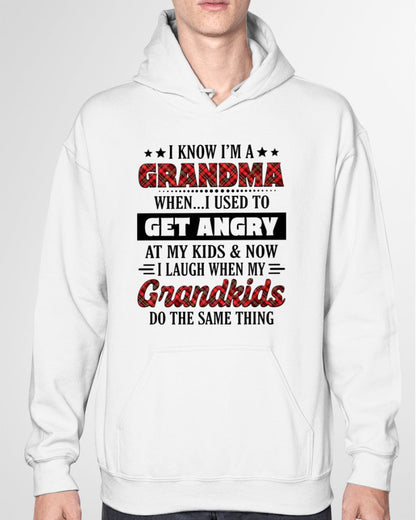 KNOW I'M A GRANDMA WHEN... I USED TO GET ANGRY AT MY KIDS & NOW I LAUGH WHEN MY GRANDKIDS DO THE SAME THING - from grandma virgo00 (SKU07-111)
