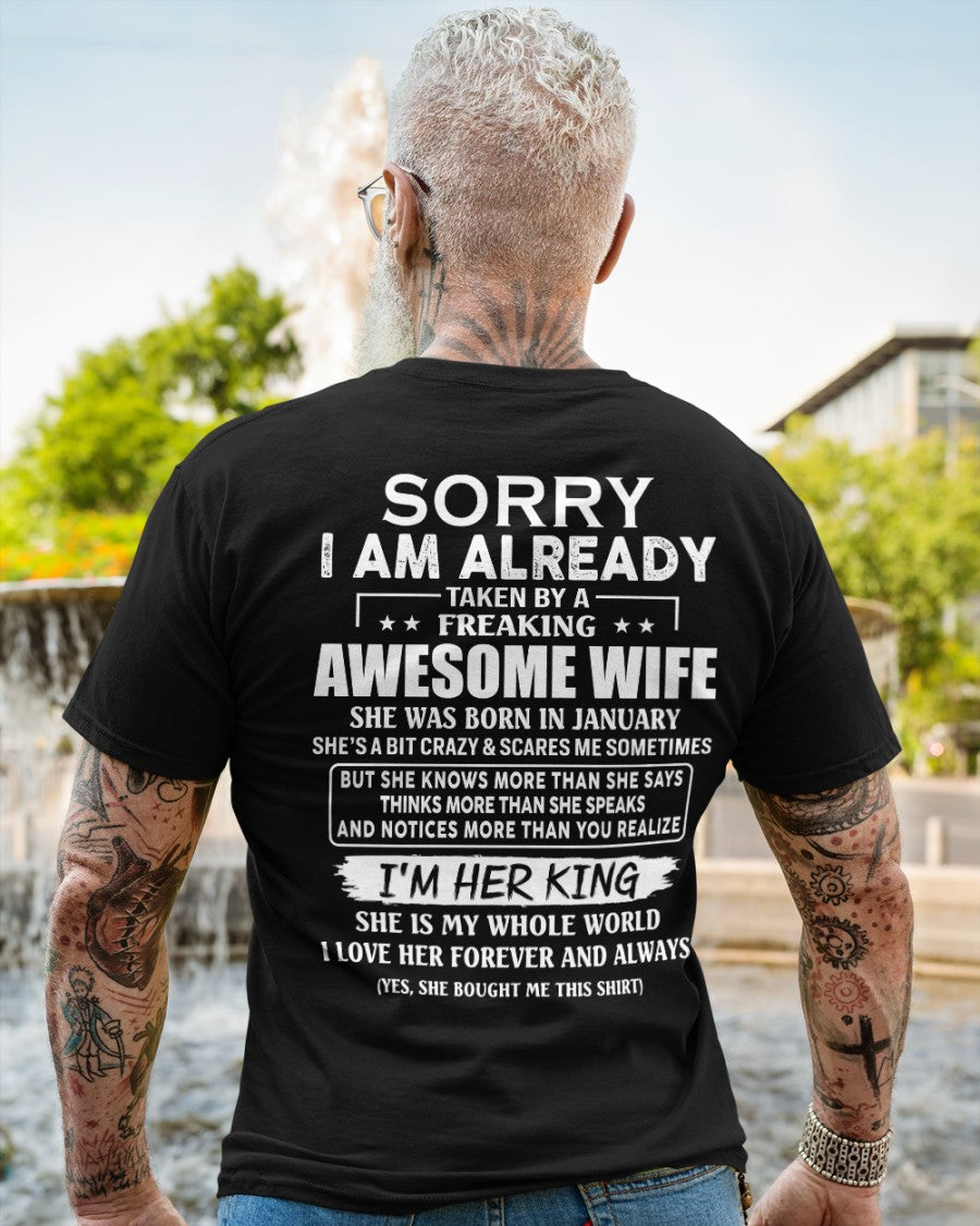 Awesome wife January - Perfect gift for husband from wife - Virgo01 (SKU68-79-01)