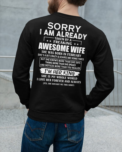 Awesome wife February - Perfect gift for husband from wife - Virgo02 (SKU68-79-02)