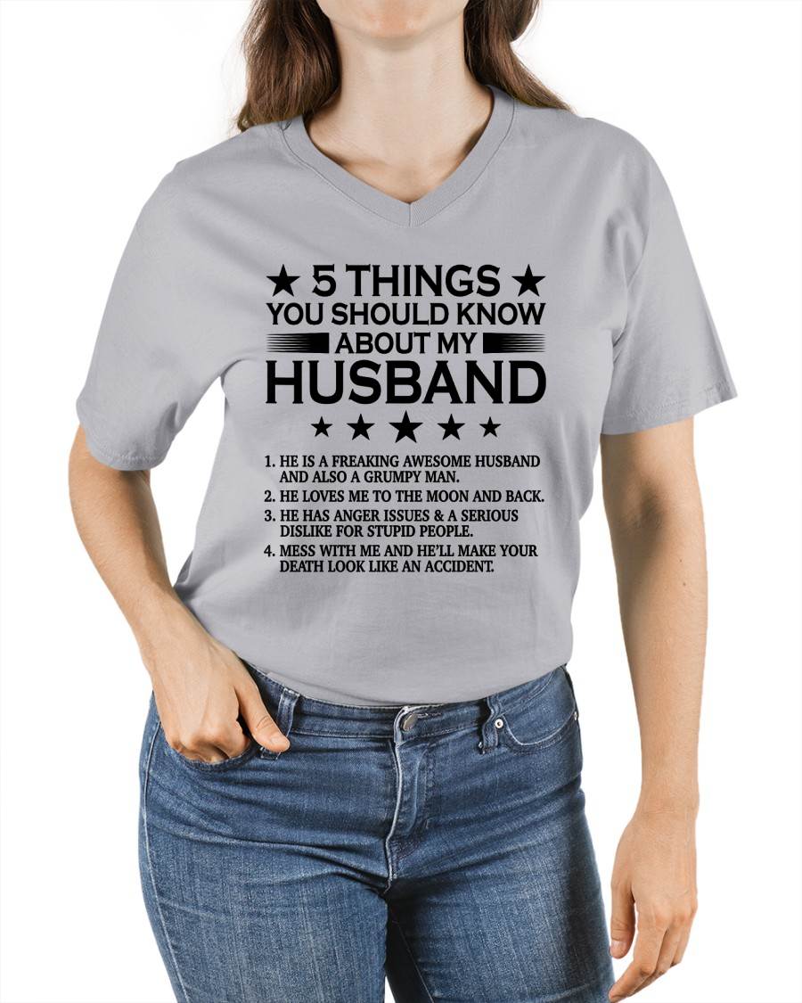 5 THINGS YOU SHOULD KNOW ABOUT MY HUSBAND - T SHIRT GIFT FROM HUSBAND - virgo00 (SKU2605-36-00)