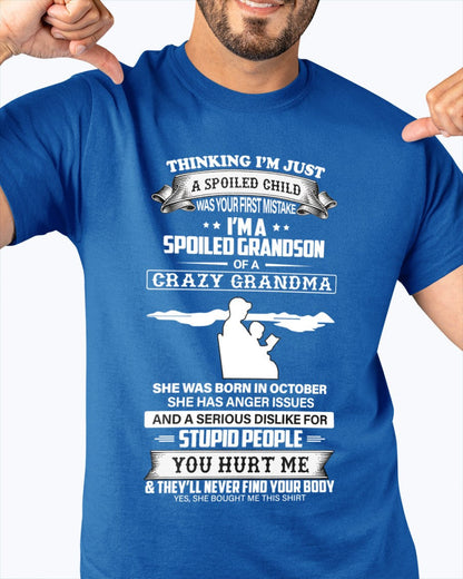 Spoiled by Grandma Shirt October Edition – From Grandma to Grandson virgo10 (SKU-GMS2-10)