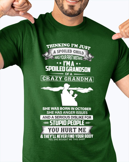 Spoiled by Grandma Shirt October Edition – From Grandma to Grandson virgo10 (SKU-GMS2-10)