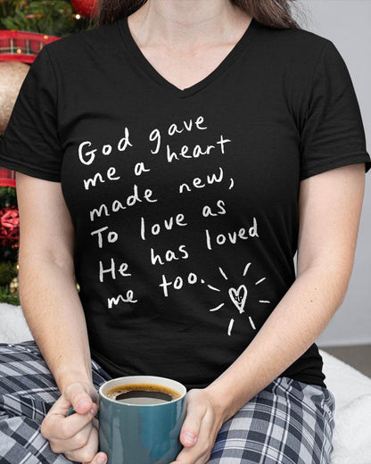 God gave me a heart T-Shirt- For Women - Virgo00 (SKU2607-317)