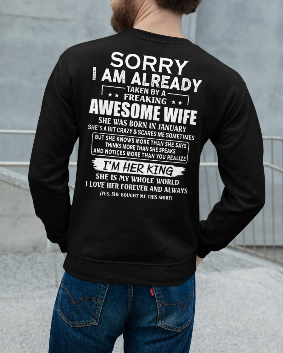 Awesome wife January - Perfect gift for husband from wife - Virgo01 (SKU68-79-01)