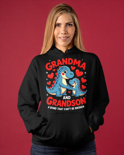 GRANDMA AND GRANDSON A BOND THAT CAN'T BE BROKEN DINOSAUR UNISEX T-SHIRT virgo00 (SKU-GMS3)