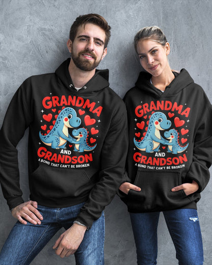 GRANDMA AND GRANDSON A BOND THAT CAN'T BE BROKEN DINOSAUR UNISEX T-SHIRT virgo00 (SKU-GMS3)
