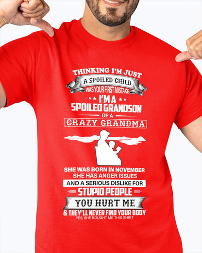Spoiled by Grandma Shirt November Edition – From Grandma to Grandson virgo11 (SKU-GMS2-11)