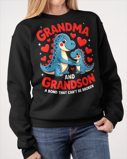 GRANDMA AND GRANDSON A BOND THAT CAN'T BE BROKEN DINOSAUR UNISEX T-SHIRT virgo00 (SKU-GMS3)