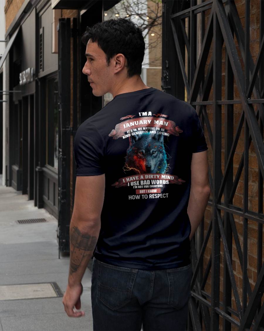 JANUARY - KNOW HOW TO RESPECT - BIRTHDAY T-SHIRT FOR MEN - Virgo01 (SKU12-162-01)