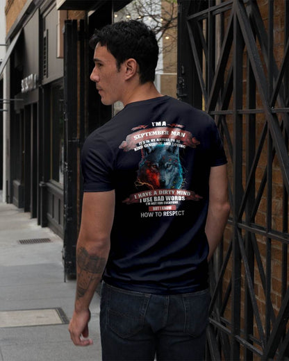 SEPTEMBER - KNOW HOW TO RESPECT - BIRTHDAY T-SHIRT FOR MEN - Virgo09 (SKU12-162-09)