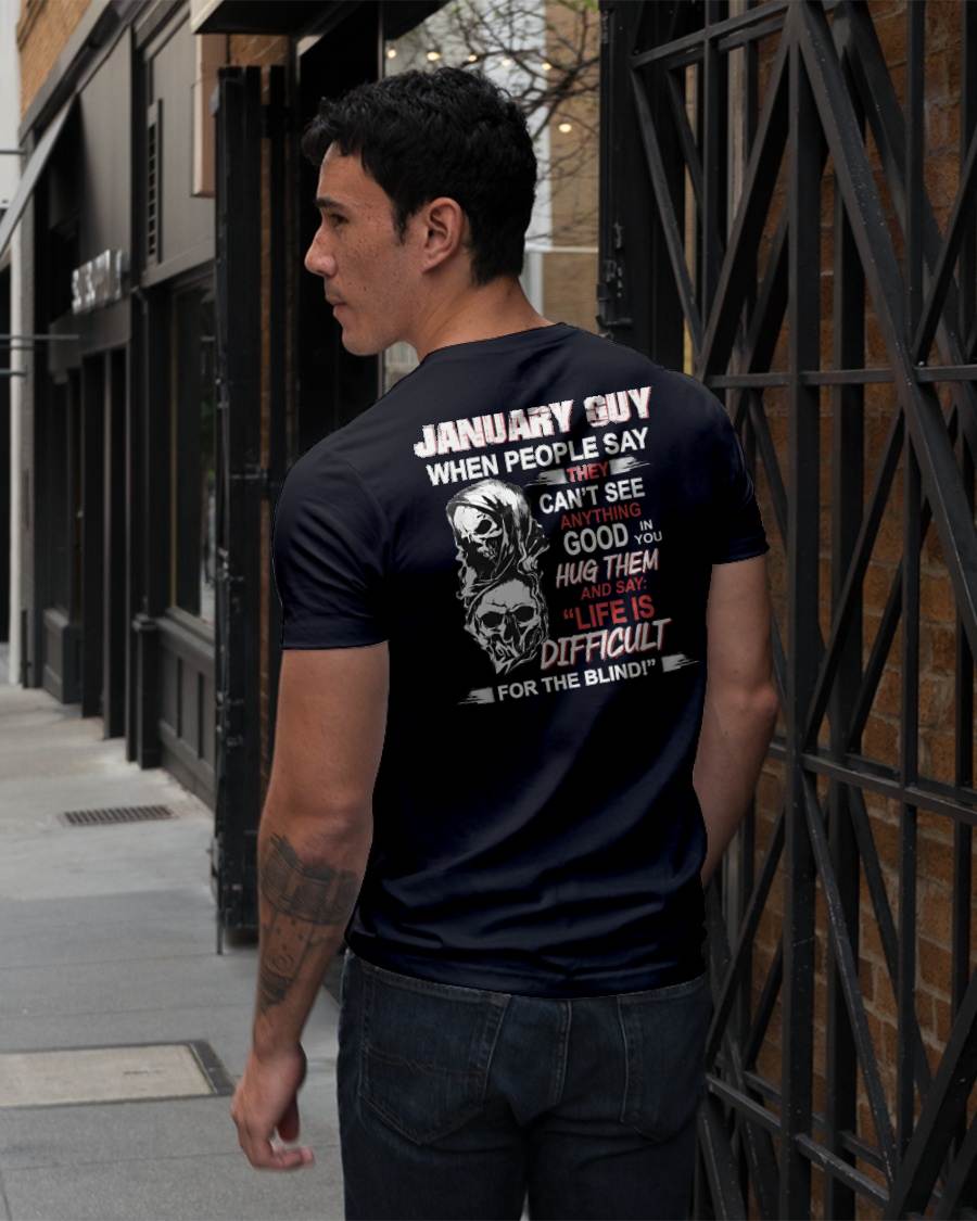 JANUARY - HUG THEM AND SAY... - BIRTHDAY T-SHIRT FOR MEN - Virgo01 (SKU12-253-01)