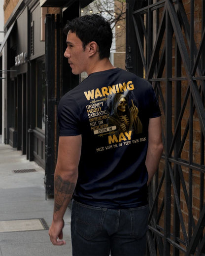 MAY - WARNING GRUMPY MOODY - BIRTHDAY T-SHIRT FOR MEN - Virgo05 (SKU26T-01-07-05)