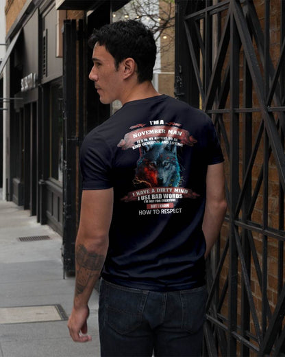 NOVEMBER - KNOW HOW TO RESPECT - BIRTHDAY T-SHIRT FOR MEN - Virgo11 (SKU12-162-11)