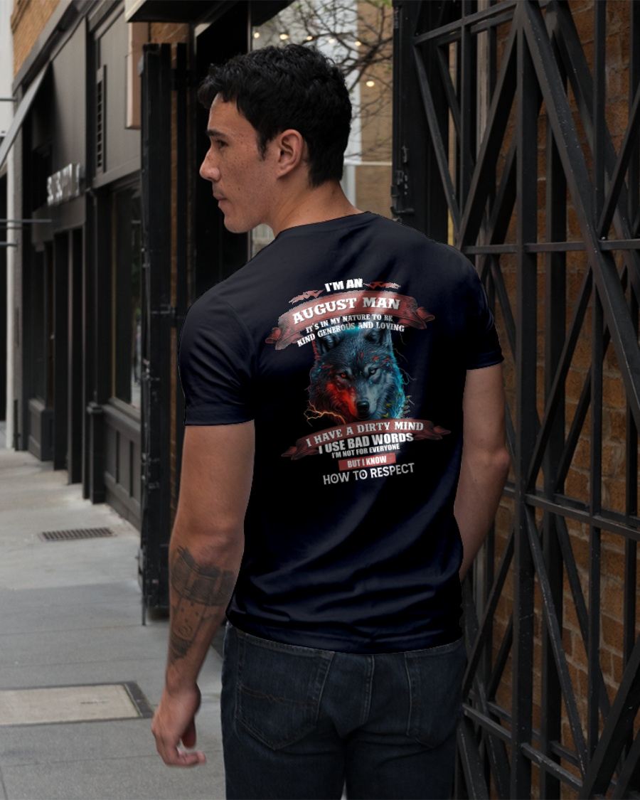 AUGUST - KNOW HOW TO RESPECT - BIRTHDAY T-SHIRT FOR MEN - Virgo08 (SKU12-162-08)